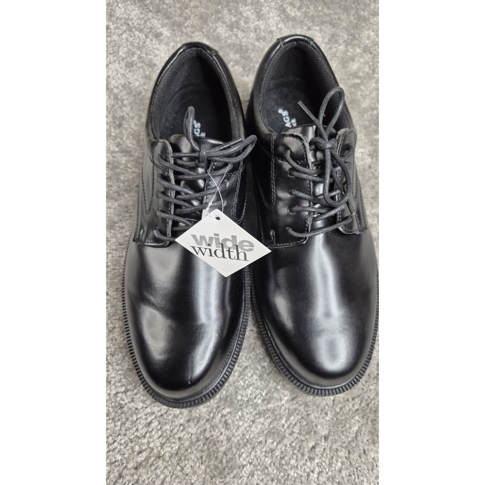 NEW Deer Stags Men's Times Dress Shoe - Black - 11W Wide Width Office Business
